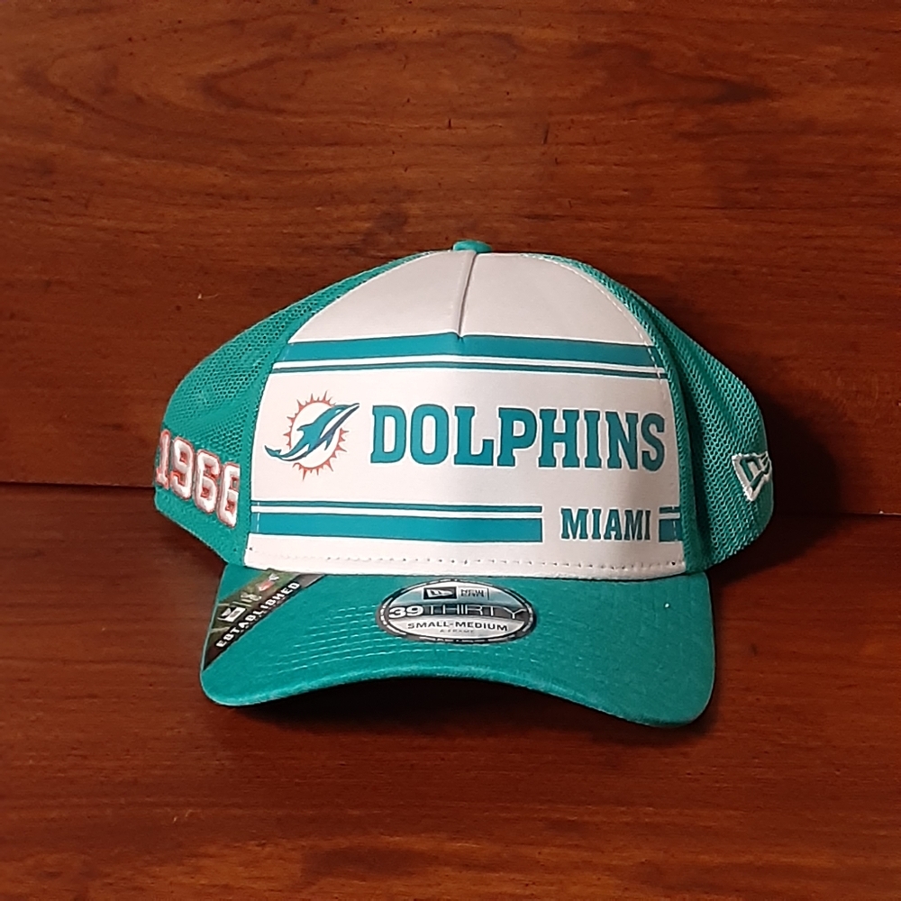 New Miami Dolphins New Era 39THIRTY Mens Hat